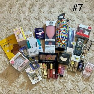 Colorful Beauty and Skincare Set with Water Bottle